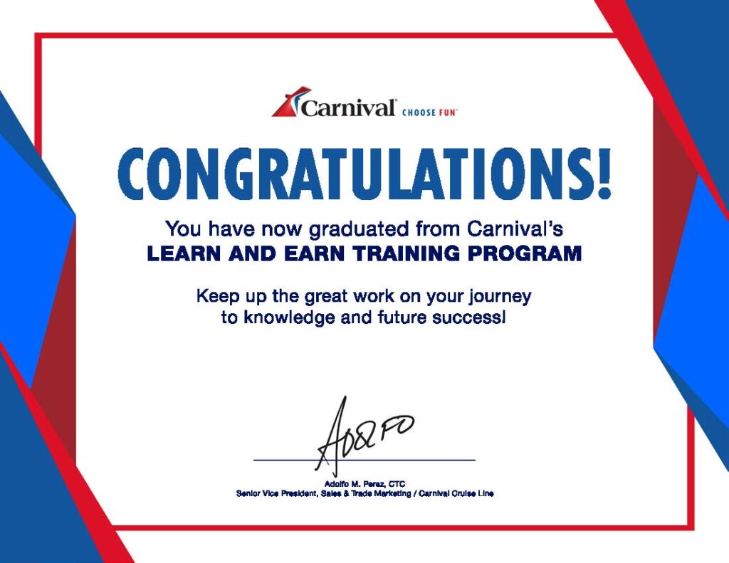 Carnival Grad Cert